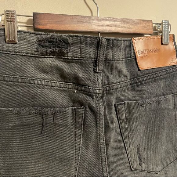 One Teaspoon Stevies Jean Shorts Distressed Button Fly- Size 24 - Picture 7 of 11